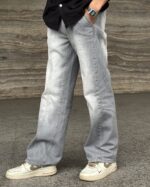 Stripe Light Gray Jeans - Image 4