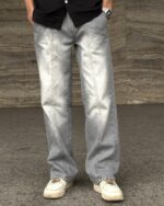 Stripe Light Gray Jeans - Image 3